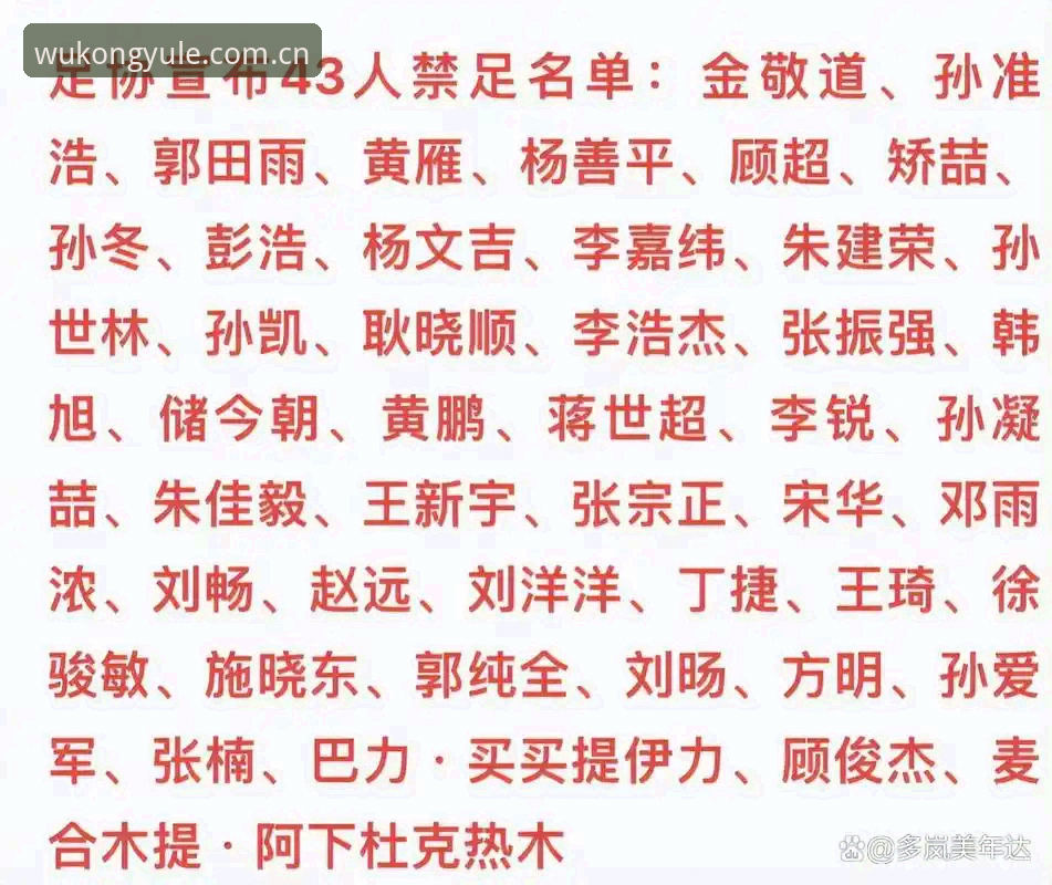 足协第三批禁足名单深度解读：在悟空体育全站追踪赛事信息的使用指南